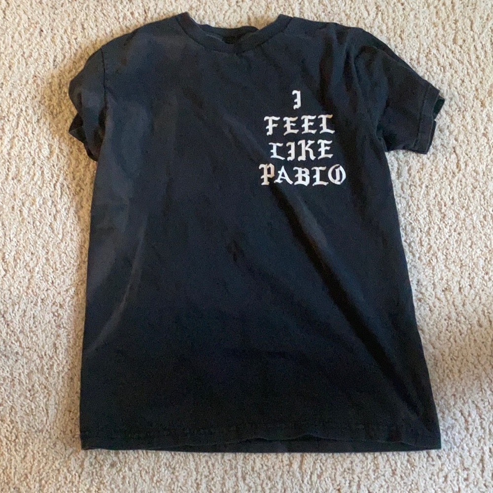 i feel like pablo print black t shirt